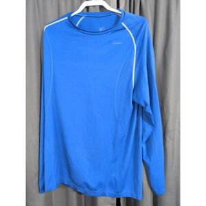 Nike Dri-FIT Mens XXL Blue Long Sleeve Performance Shirt Running Athletic Top